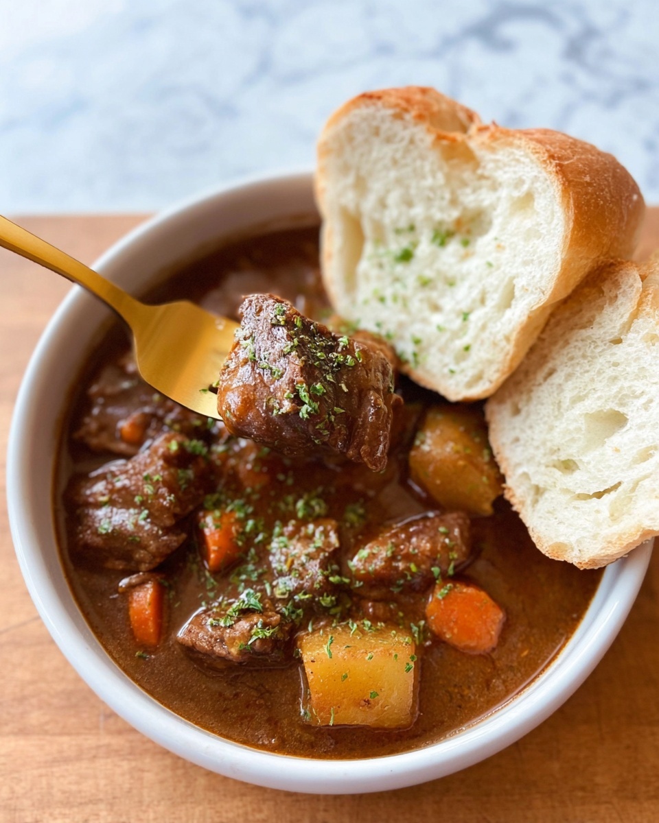 Hearty Beef Stew with Carrots, Potatoes, and Red Wine Recipe - Recipe Image