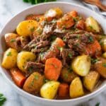 Slow Cooker Pot Roast with Vegetables and Homemade Gravy Recipe
