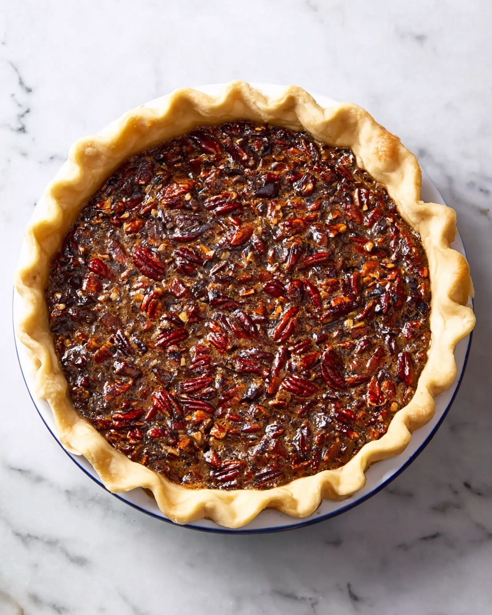 Chocolate Pecan Pie with Bourbon Recipe - Recipe Image