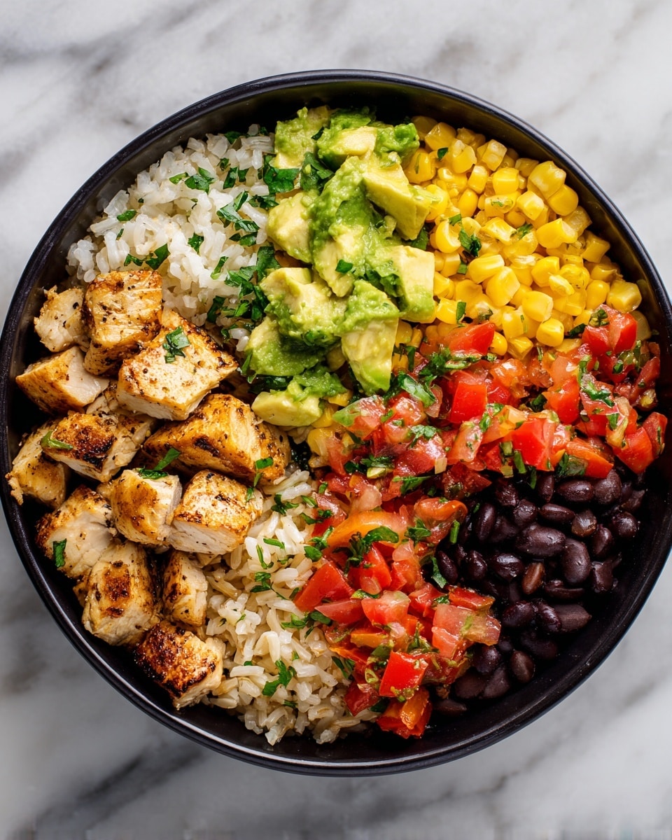 One Pan Chicken Burrito Bowl Recipe