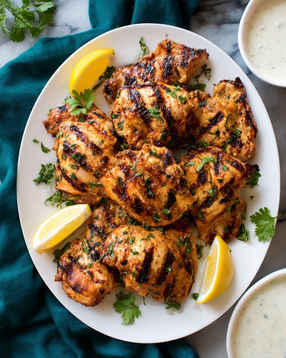 Yogurt Marinated Grilled Chicken Thighs Recipe - Recipe Image