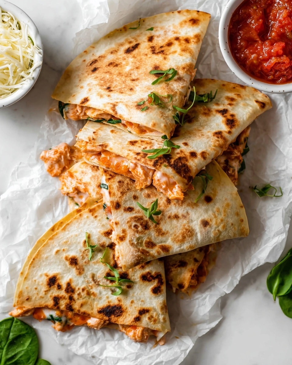 Italian Chicken Quesadillas Recipe 6 Italian Chicken Quesadillas Recipe - Recipe Image