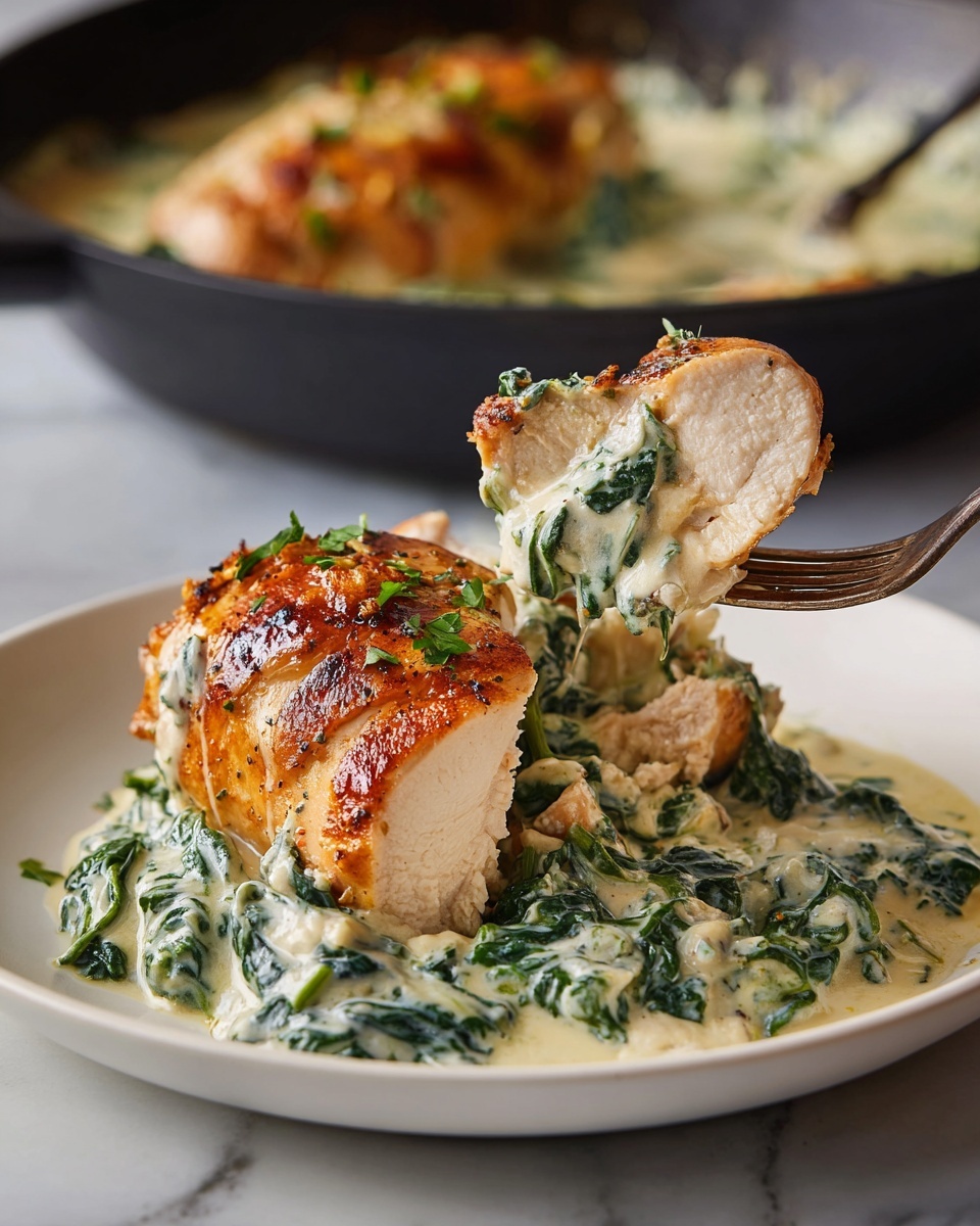 Chicken Florentine with Creamy Spinach Recipe - Recipe Image