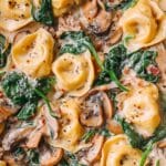 Creamy Spinach Mushroom Tortellini Recipe