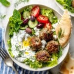 Greek Beef and Pork Meatballs with Tzatziki Recipe