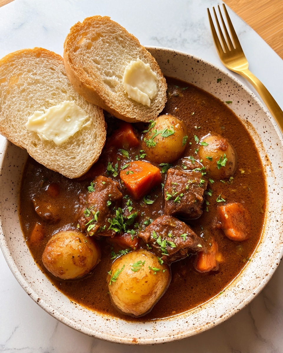 Hearty Beef Stew with Carrots, Potatoes, and Red Wine Recipe