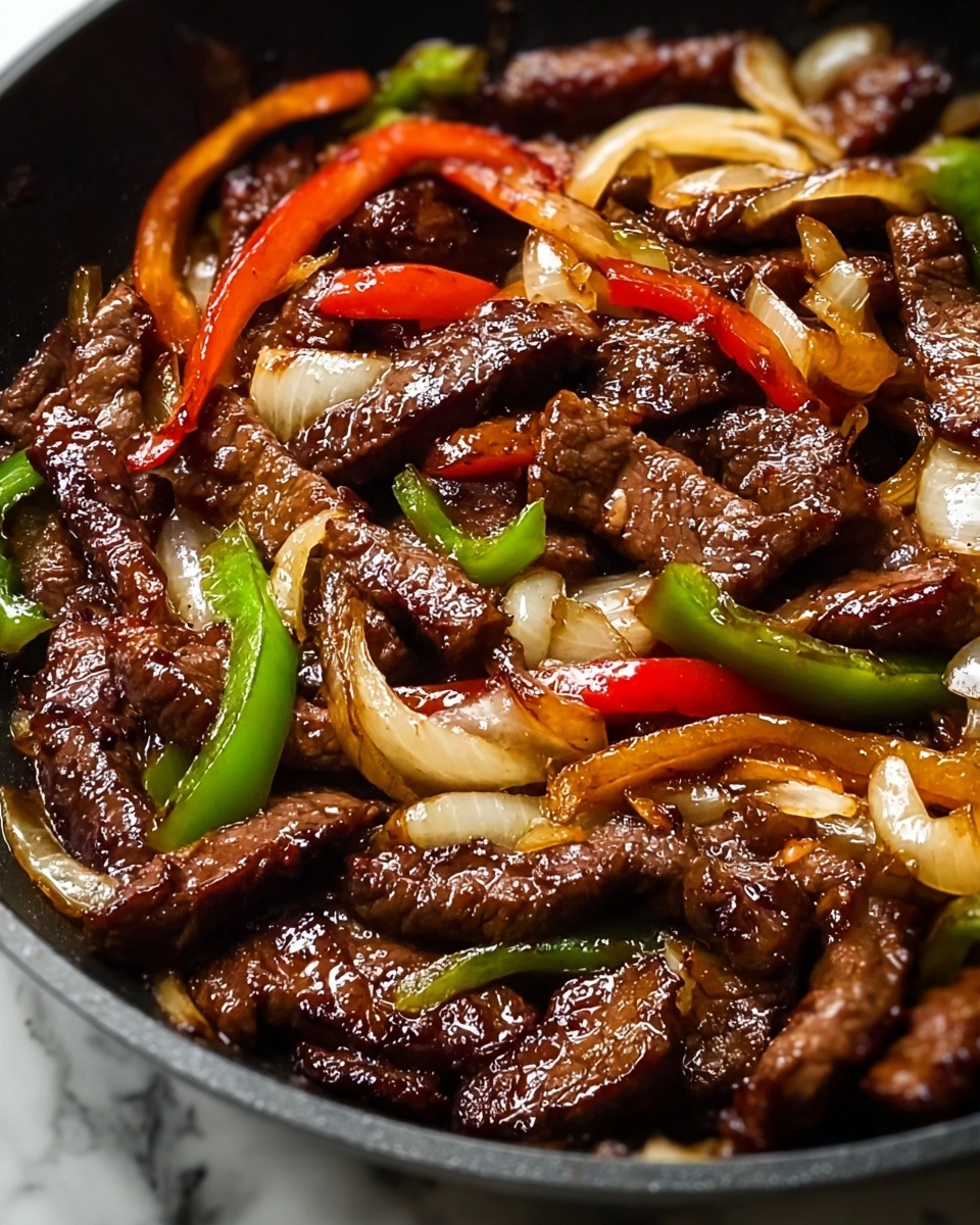 Sizzling Chinese Pepper Steak with Onions Recipe