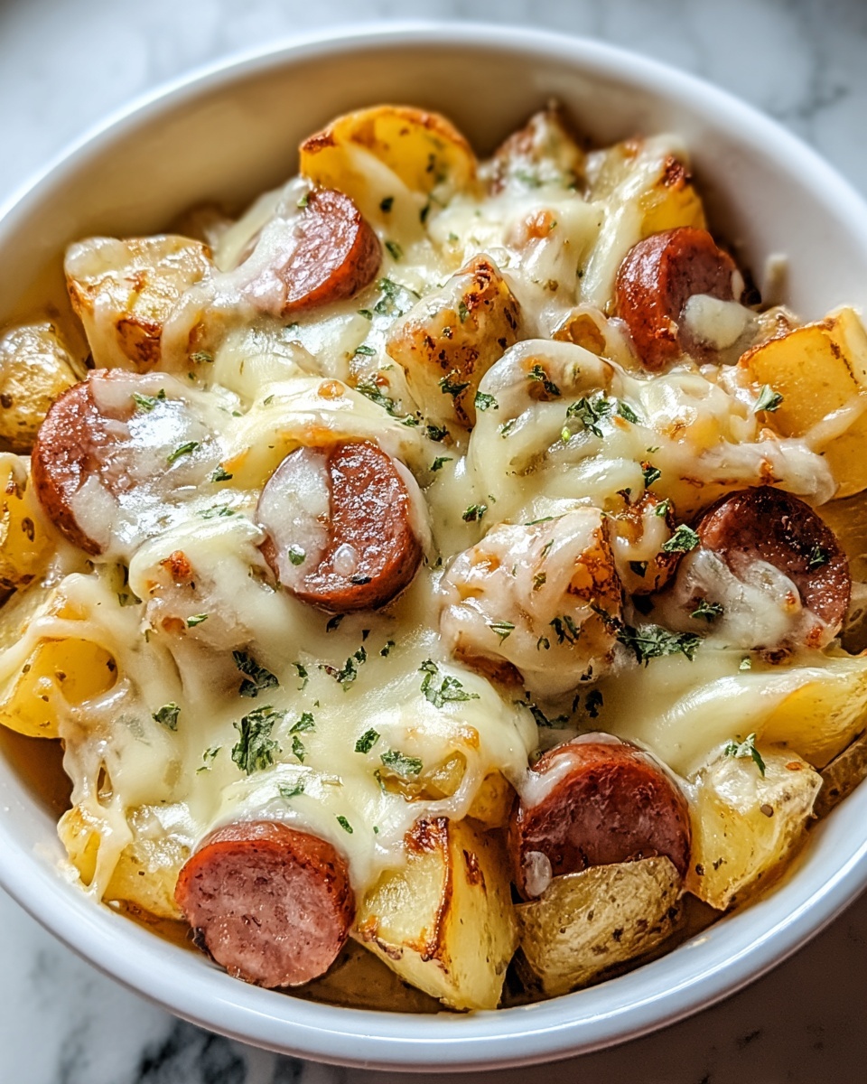 Cheesy Ranch Potatoes and Smoked Sausage Recipe