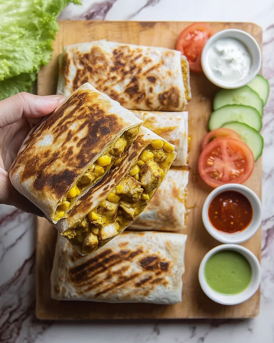 Msmen Filled with Spiced Chicken and Cheese Recipe