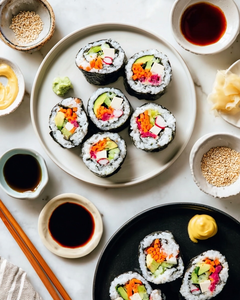 Vegetarian Sushi Rolls with Spicy Mayo Recipe 4 Vegetarian Sushi Rolls with Spicy Mayo Recipe