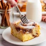 Cinnamon Roll Cake with Sweet Glaze Recipe