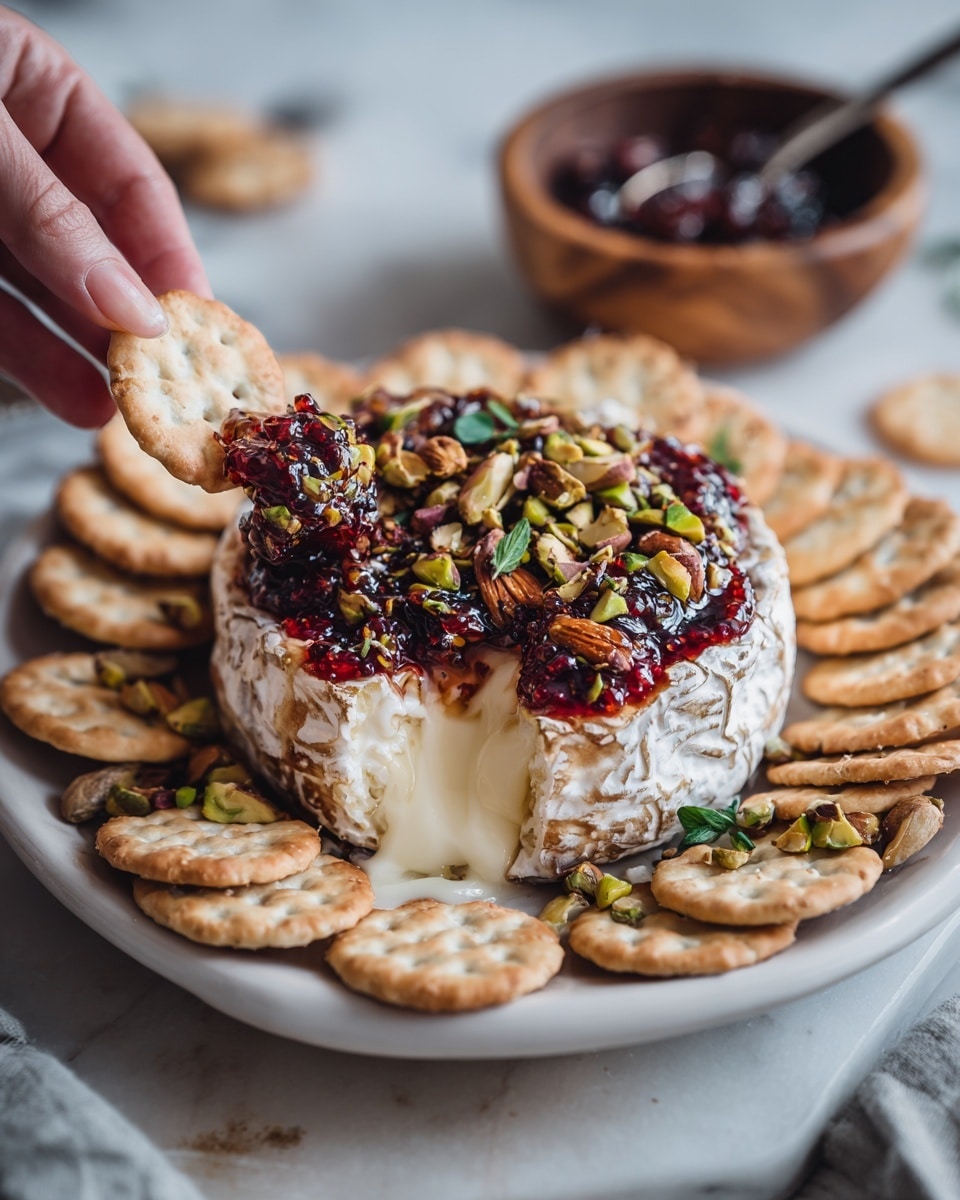 Baked Brie with Cranberry Sauce Recipe