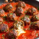 Mozzarella Stuffed Meatballs Recipe