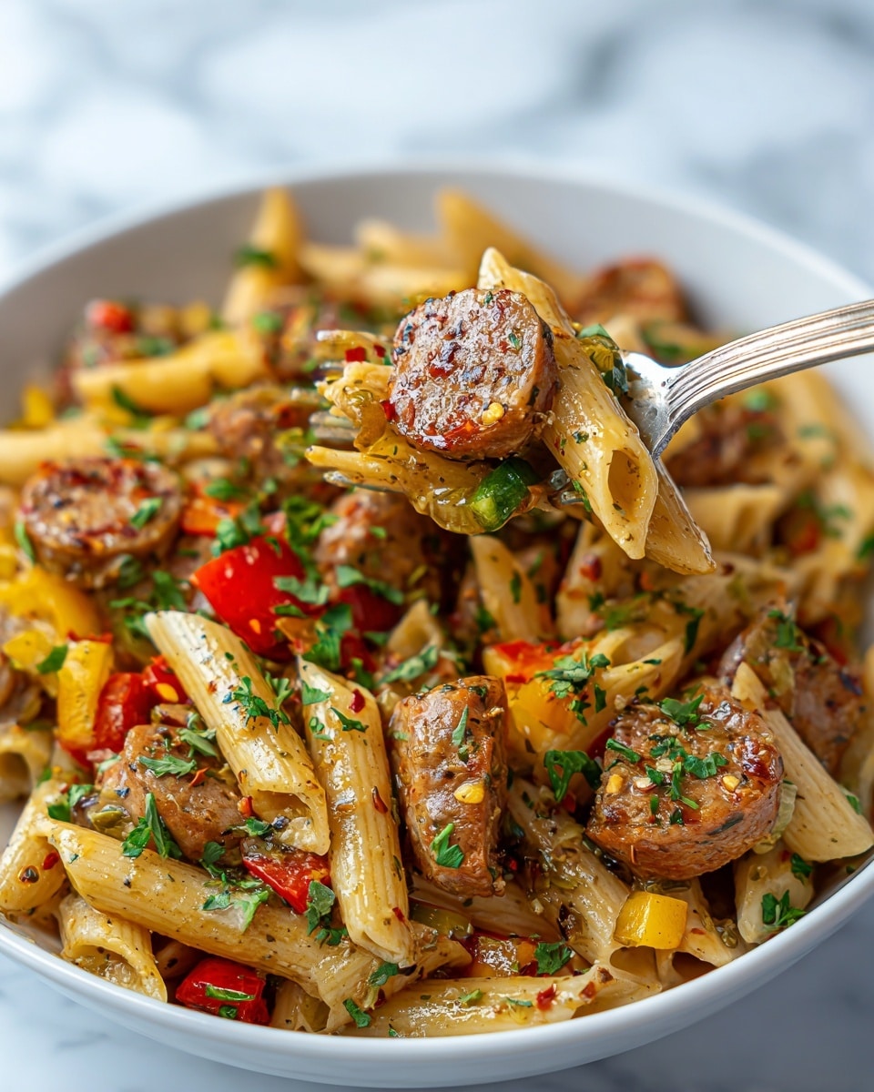 Creamy Cajun Sausage Pasta Recipe - Recipe Image