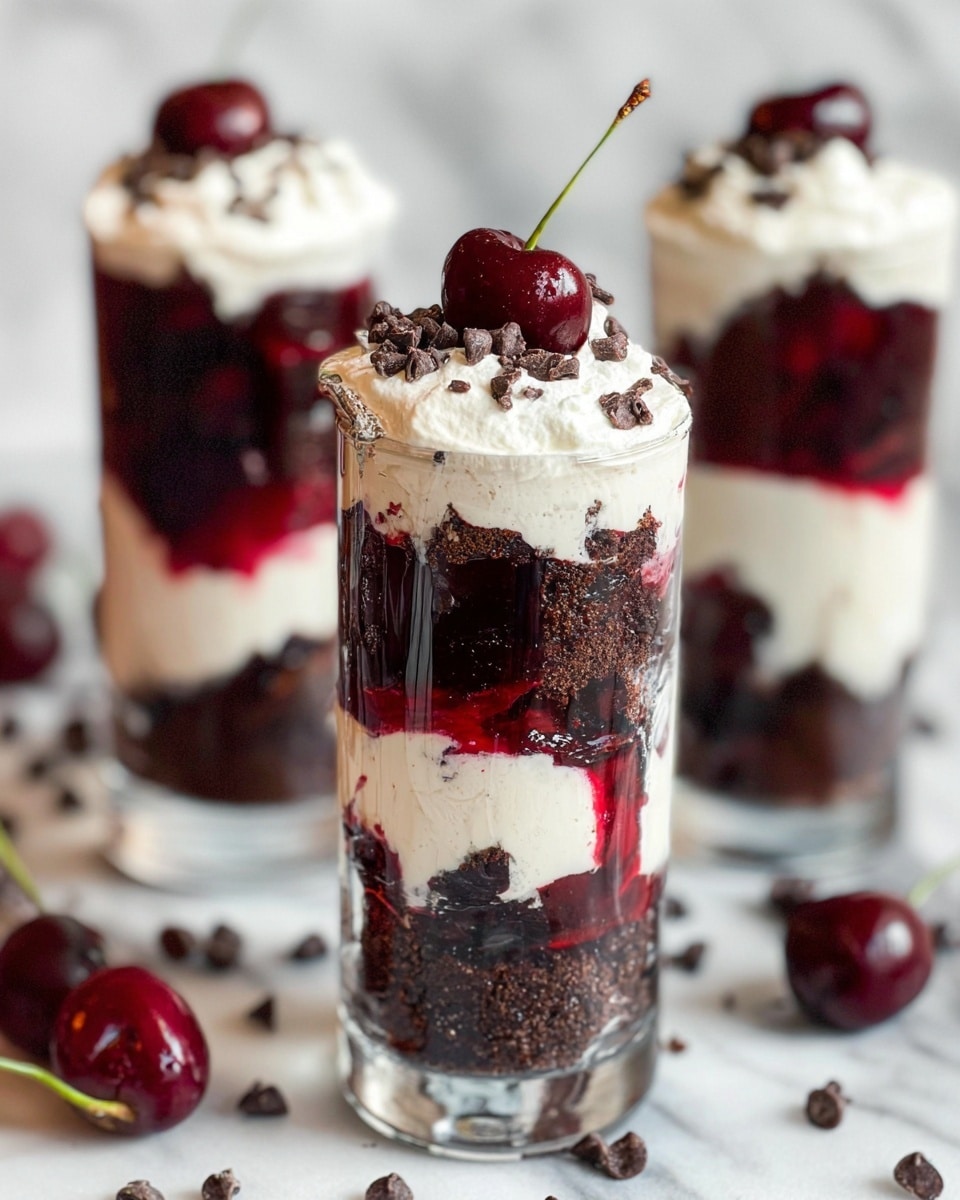 Black Forest Cherry Trifle with Chocolate Cake Recipe