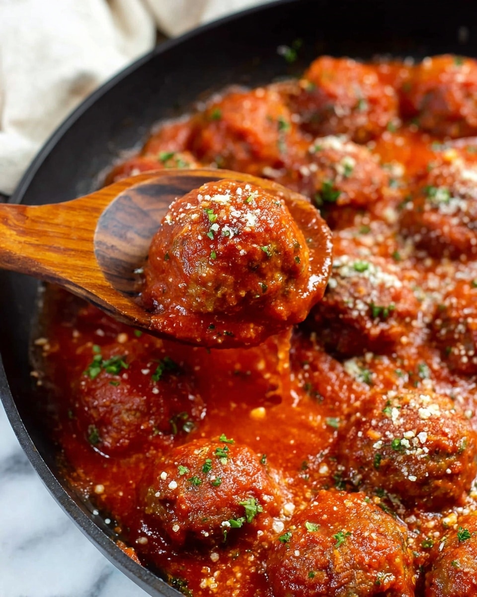 Easy Italian Meatballs with Marinara Recipe