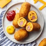 Cheesy Mini Corndogs Recipe