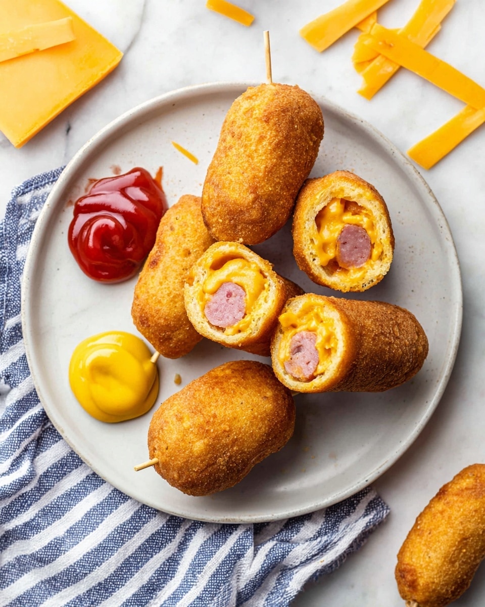 Cheesy Mini Corndogs Recipe