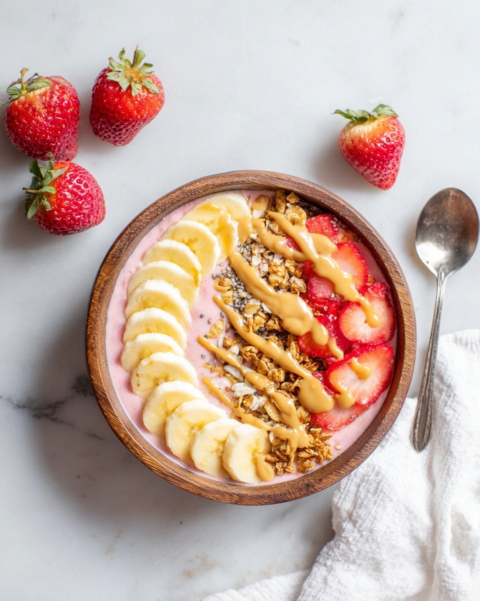 Strawberry Banana Smoothie Bowl Recipe