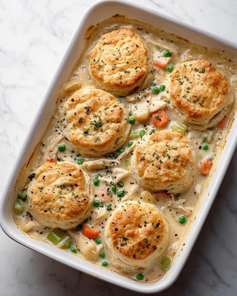 Chicken Pot Pie Casserole with Biscuits Recipe 6 Chicken Pot Pie Casserole with Biscuits Recipe - Recipe Image