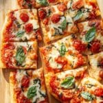 Sheet Pan Pizza with Fresh Basil Recipe