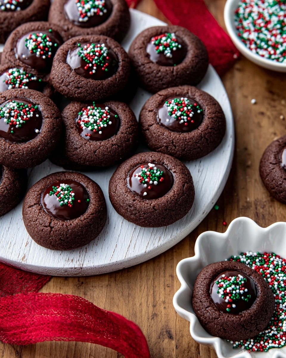 Chocolate Thumbprint Cookies with Ganache Recipe