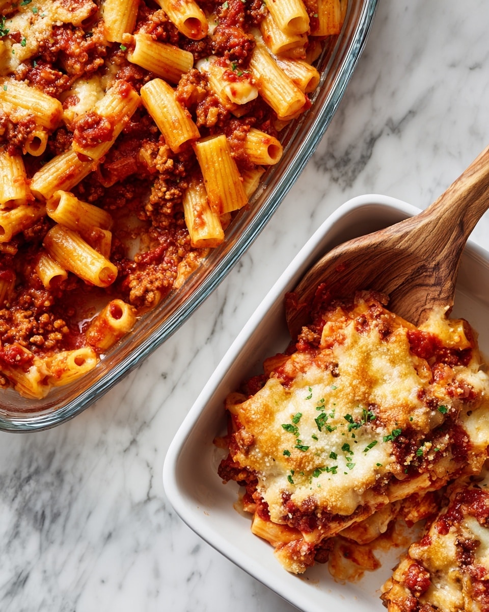 Baked Ziti with Ground Beef and Cheese Recipe