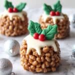Chocolate Rice Krispie Christmas Puddings Recipe