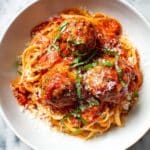 Creamy Tomato Spaghetti with Meatballs Recipe