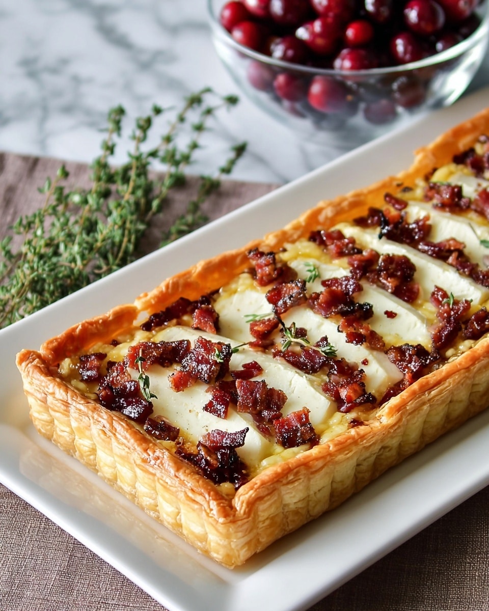 Cranberry Brie Tart with Pancetta Recipe