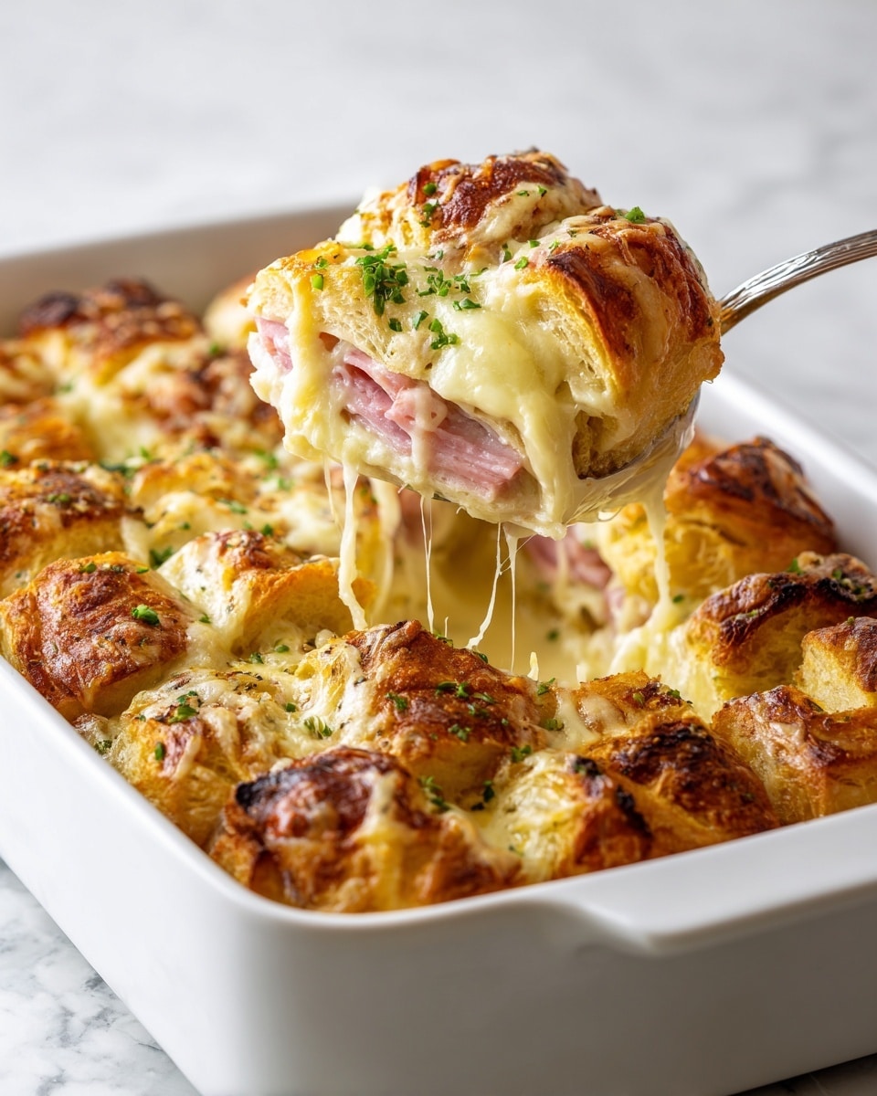 Cheese and Ham Croissant Bake Recipe - Recipe Image