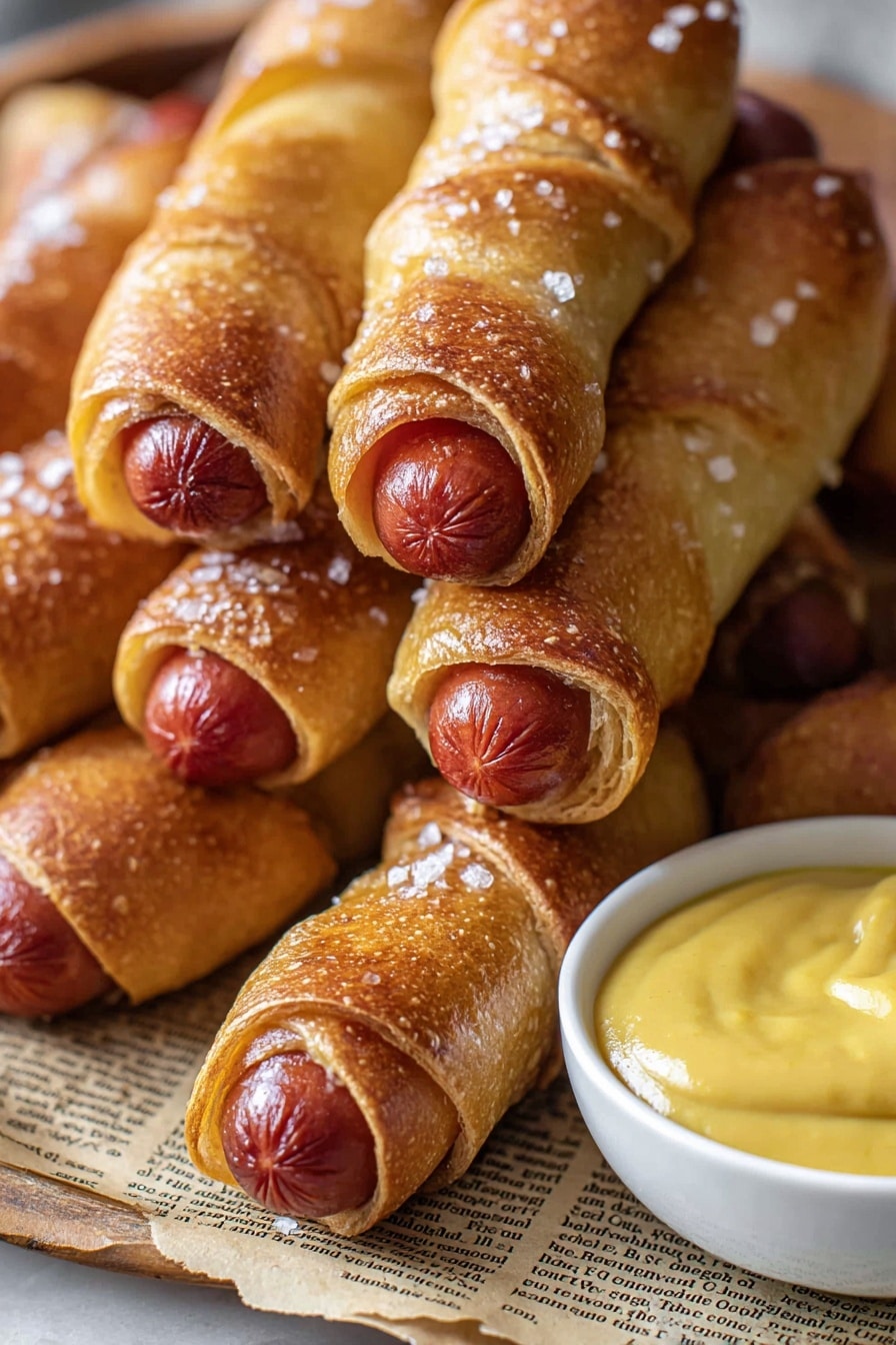 Cheesy Pretzel Dogs Recipe