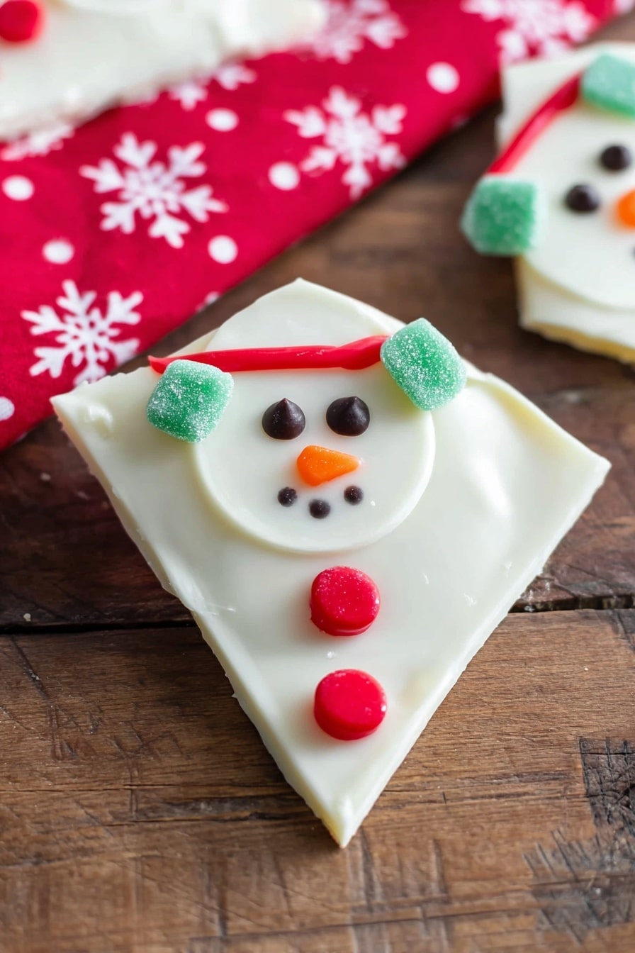 Snowman Candy Bark Recipe