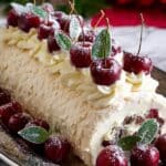 Cherry Mascarpone Pavlova Roll Recipe