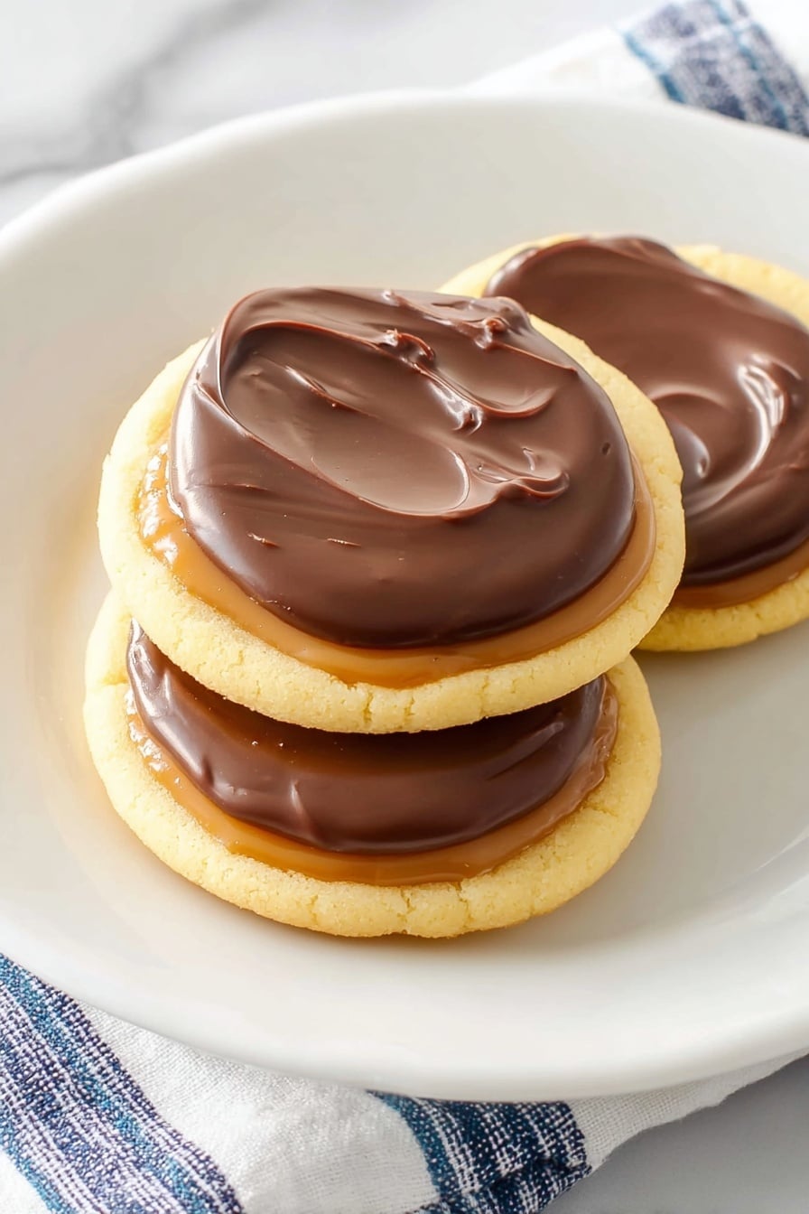 Twix Cookies with Caramel and Chocolate Recipe