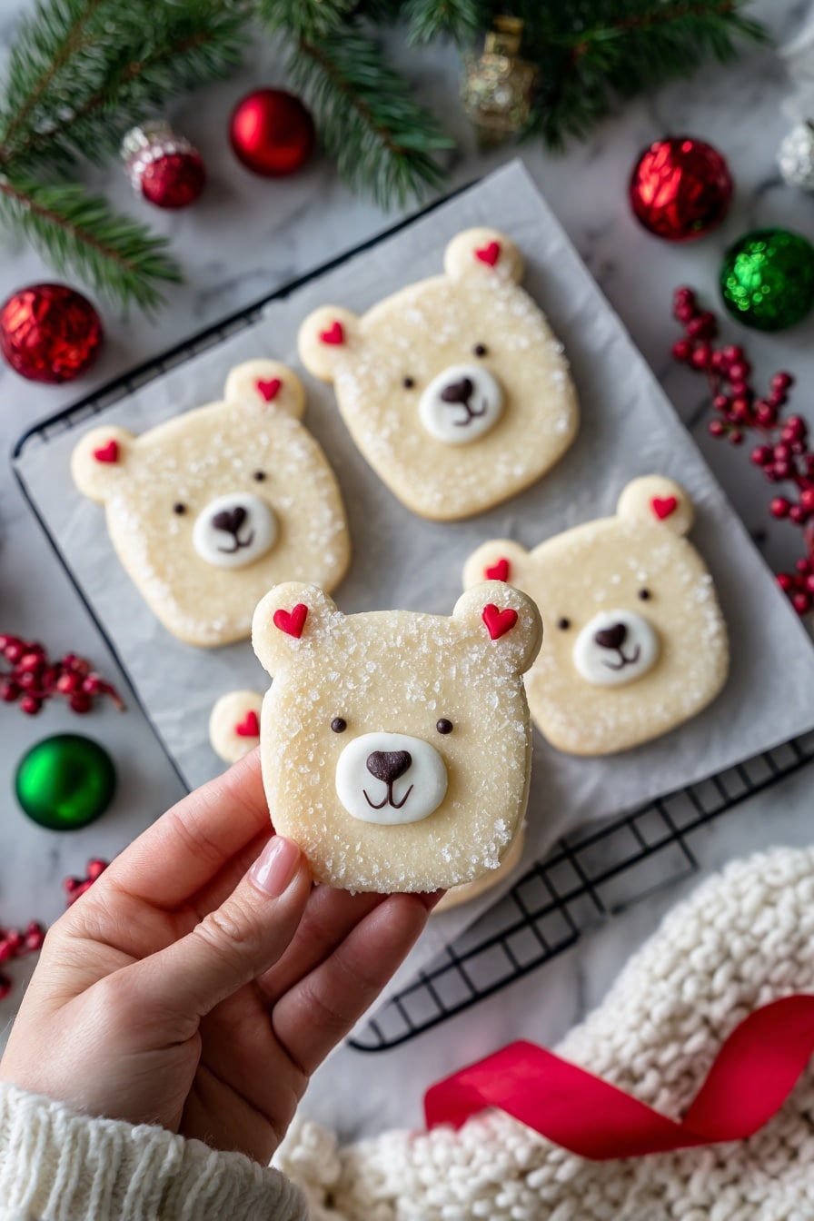 Cream Cheese Polar Bear Cookies Recipe - Serving
