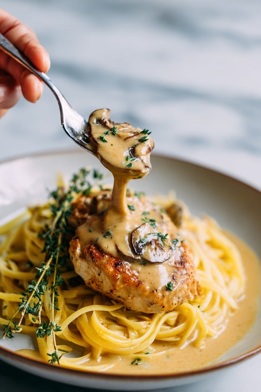 Slow Cooker Chicken Marsala Recipe - Serving