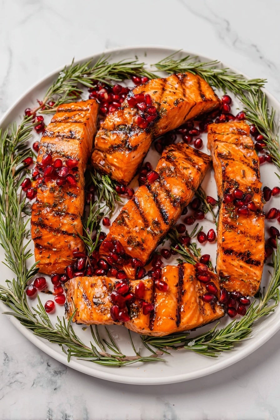 Maple Pomegranate Glazed Salmon Recipe