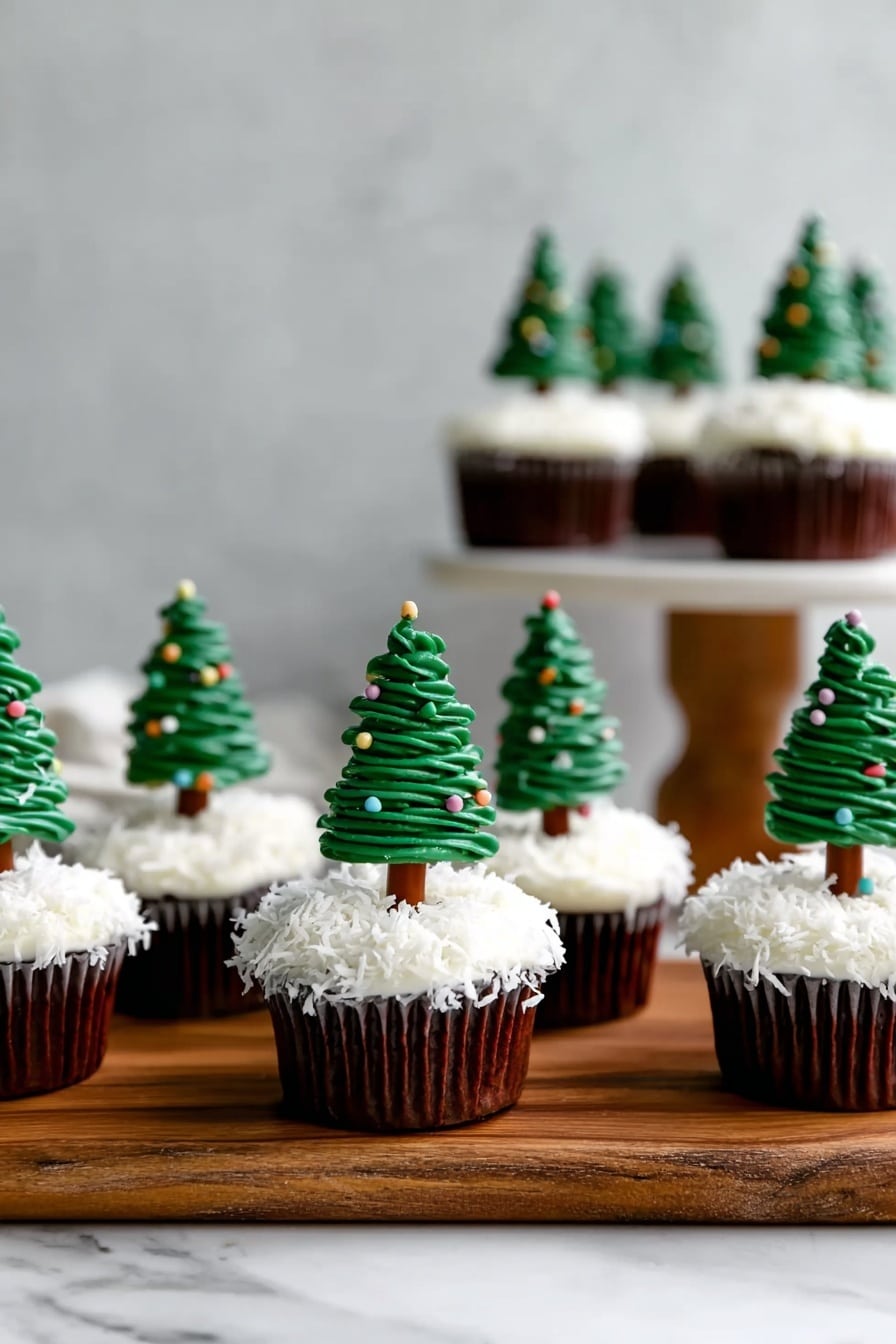 Chocolate Christmas Tree Cupcakes Recipe