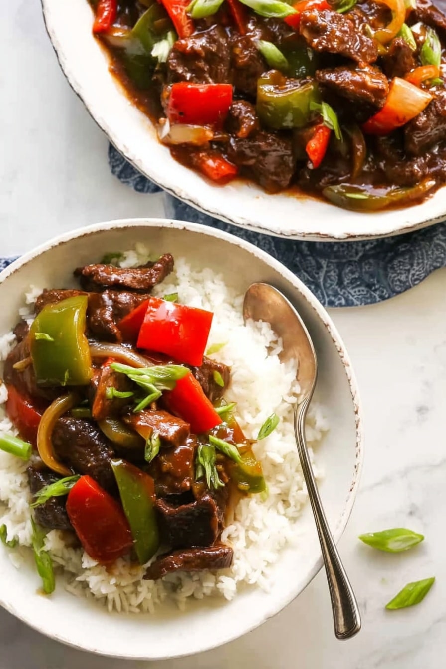 Pepper Steak and Onions Stir Fry Recipe