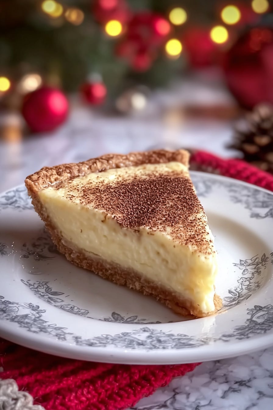 Cinnamon Vanilla Custard Pie Recipe