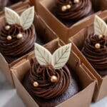 Autumn Chocolate Cupcakes with Gold Accents Recipe