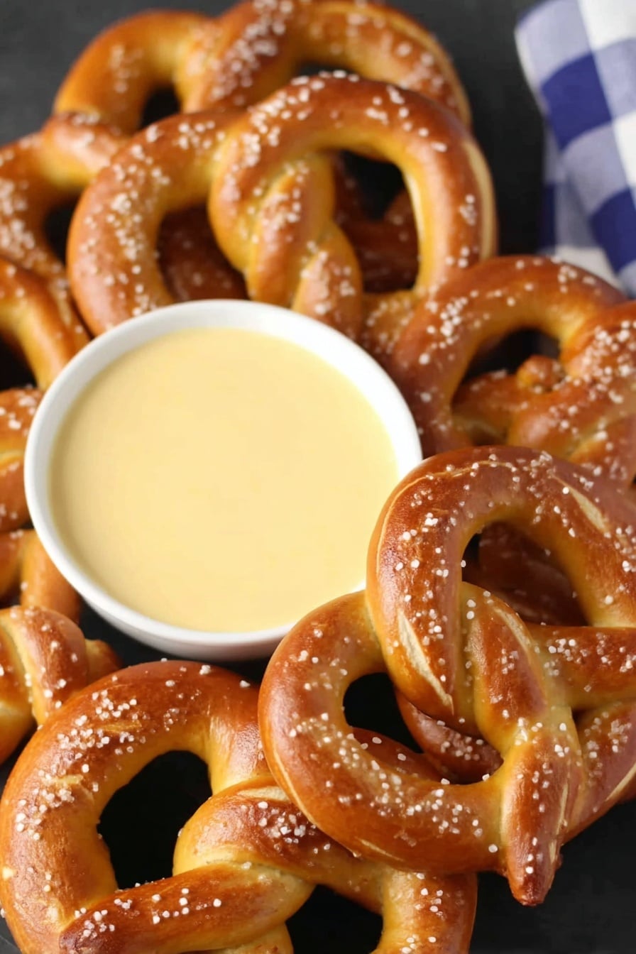 Creamy Cheddar Cheese Sauce for Pretzels Recipe