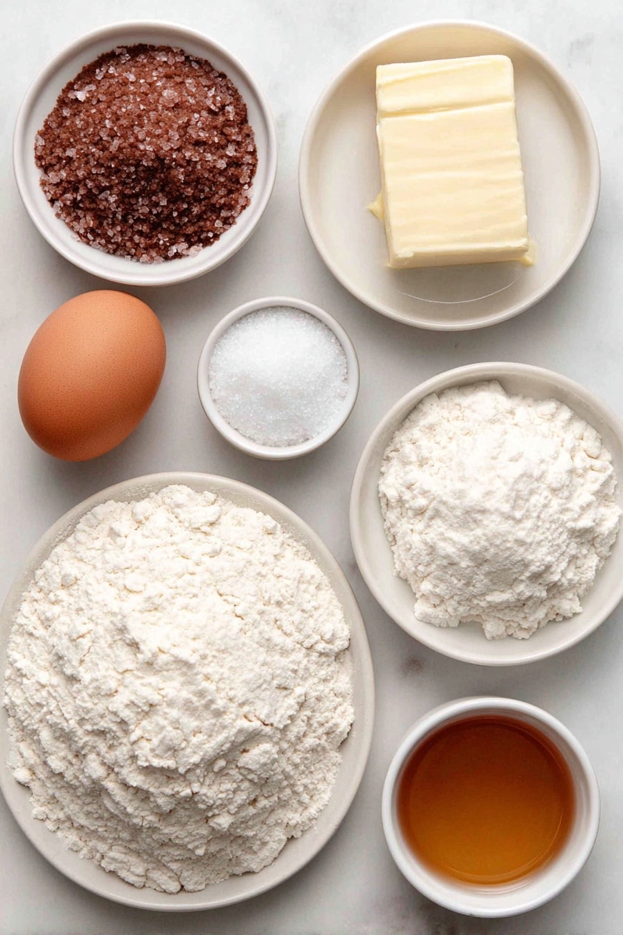 Pull-Apart Pretzel Rolls Recipe 7 Flat lay of a small white ceramic bowl of warm water, a small white ceramic bowl of sugar crystals, a small white ceramic bowl of coarse kosher salt, a small heap of active dry yeast granules, a neat pile of all-purpose flour on a white ceramic plate, a small white ceramic bowl of melted unsalted butter, a large whole brown egg with clean shell, a small white ceramic bowl of baking soda powder, all arranged symmetrically on a clean white marble surface, soft natural light, photo taken with an iPhone, professional food photography style, fresh ingredients, white ceramic bowls, no bottles, no duplicates, no utensils, no packaging --ar 2:3 --v 7 --p m7354615311229779997 - Pull-Apart Pretzel Rolls, Pretzel Rolls Recipe, Soft Pretzel Rolls, Homemade Pretzel Rolls, Salty Pretzel Bread