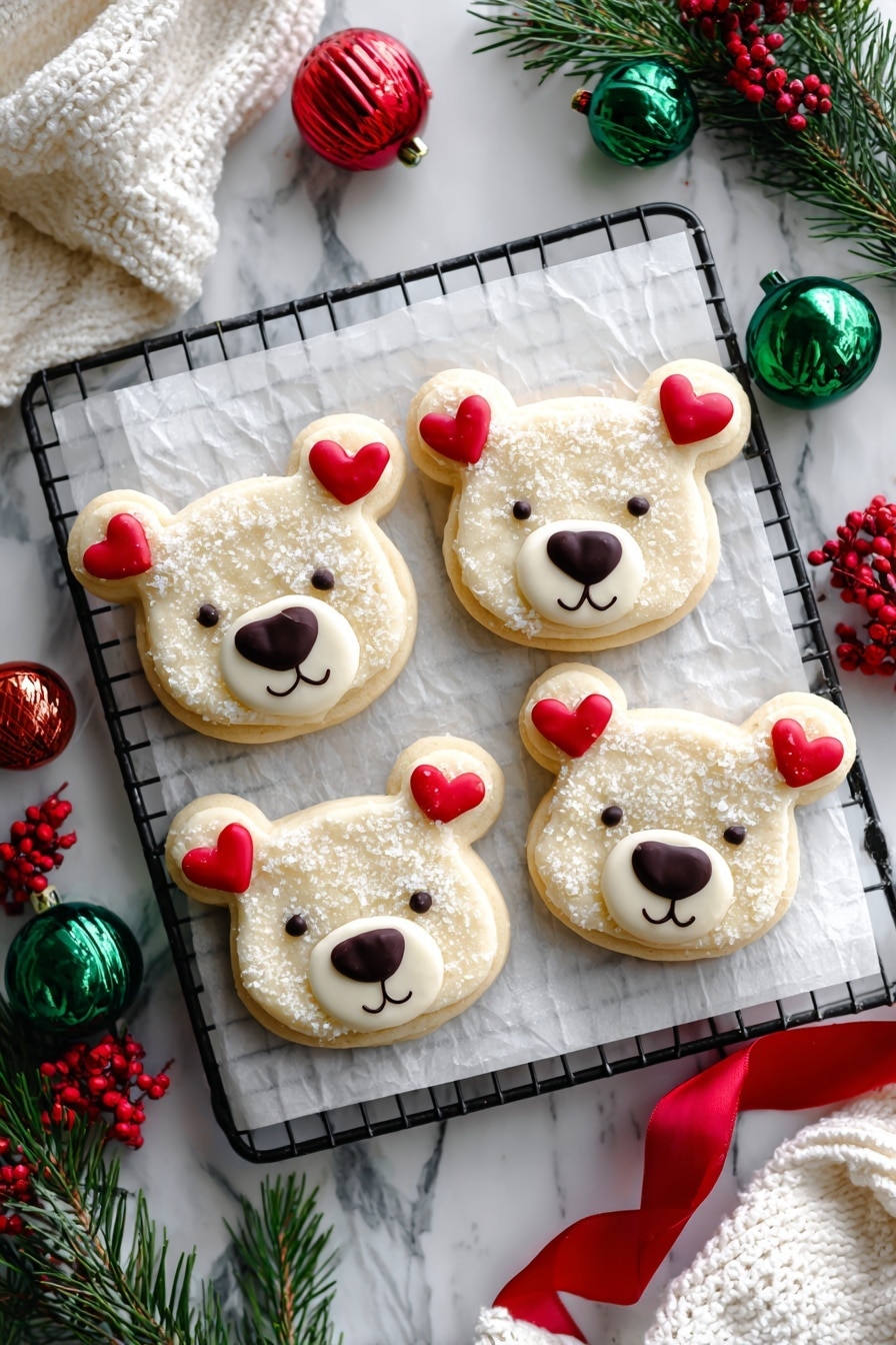 Cream Cheese Polar Bear Cookies Recipe