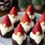 Chocolate Brownie Gnome Bites With Strawberries Recipe