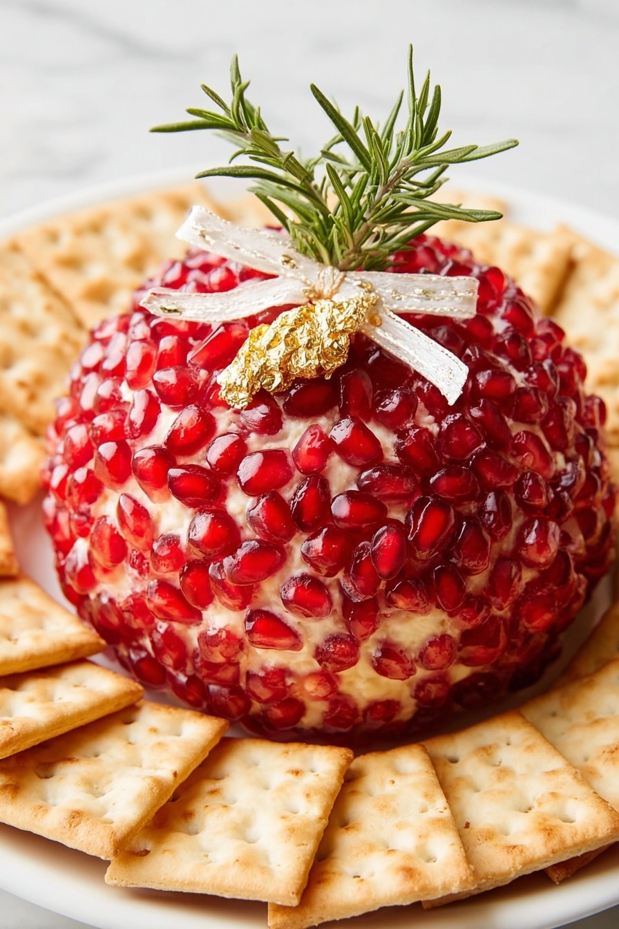 Pomegranate Christmas Cheese Ball Recipe