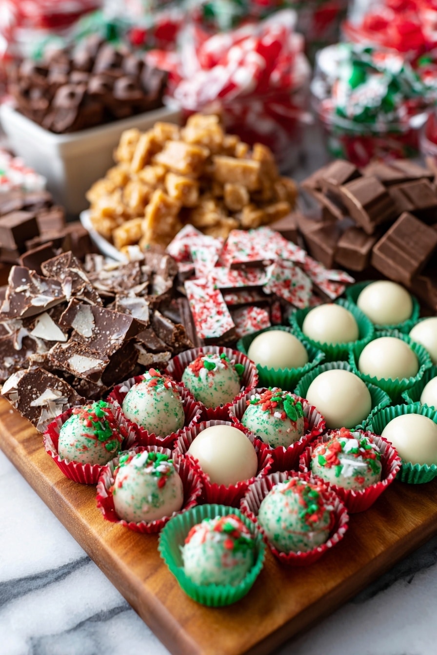 Festive Christmas M&M's Chocolate Bark Recipe