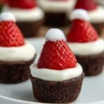 Santa Hat Brownies with Strawberries Recipe