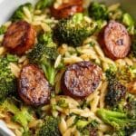 Creamy Chicken Sausage Broccoli Orzo Recipe